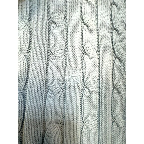 Chaps Classics Womens Cable Knit Turtleneck Sweater M Pale Pastel Blue - Picture 4 of 12
